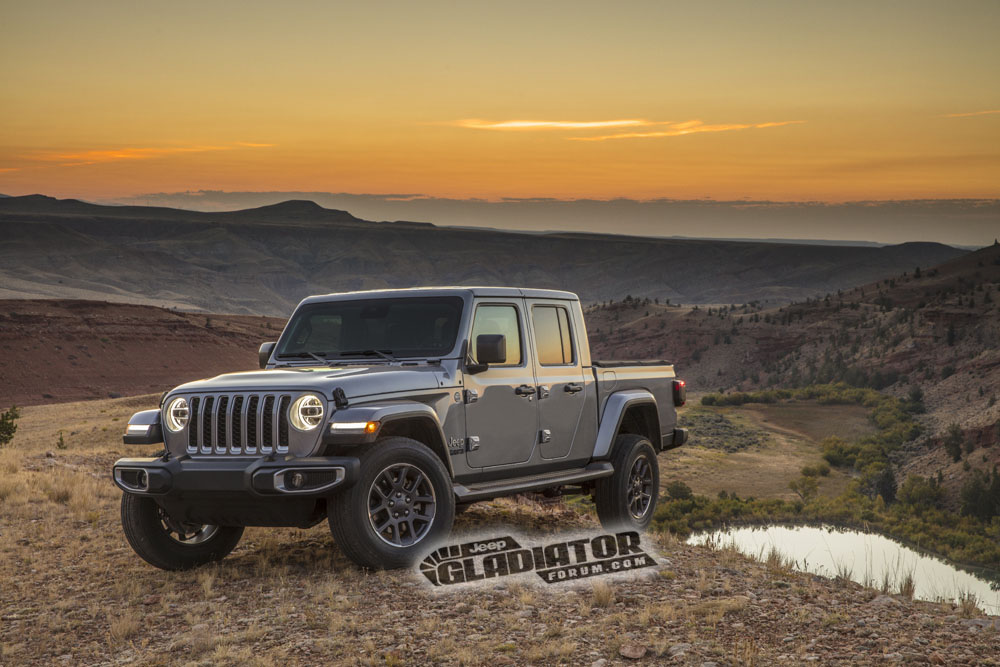 Jeep Gladiator 2020 có thiết kế đầu xe tương tự Wrangler 2018