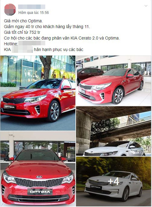 Trong khi đó, một đại lý ở Hà Nội lại giảm giá 37 triệu đồng cho Kia Optima