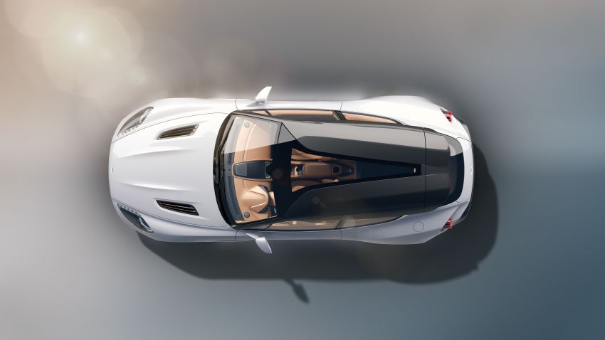Phần mui kính trong suốt và sợi carbon trên Aston Martin Vanquish Zagato Shooting Brake Phần mui kính trong suốt và sợi carbon trên Aston Martin Vanquish Zagato Shooting Brake