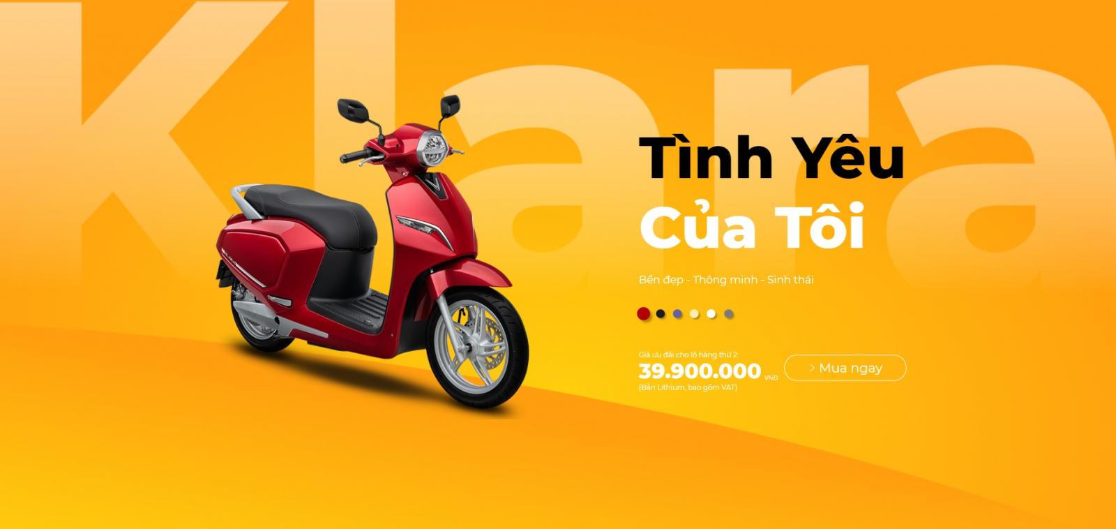 Trên trang chủ của Vinfast, mẫu xe Klara A1 đã được tăng giá bán lên 39,9 triệu đồng