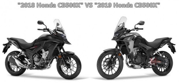 Honda CB500X phiên bản cũ (trái) và phiên bản mới 2019 (phải) Honda CB500X phiên bản cũ (trái) và phiên bản mới 2019 (phải)