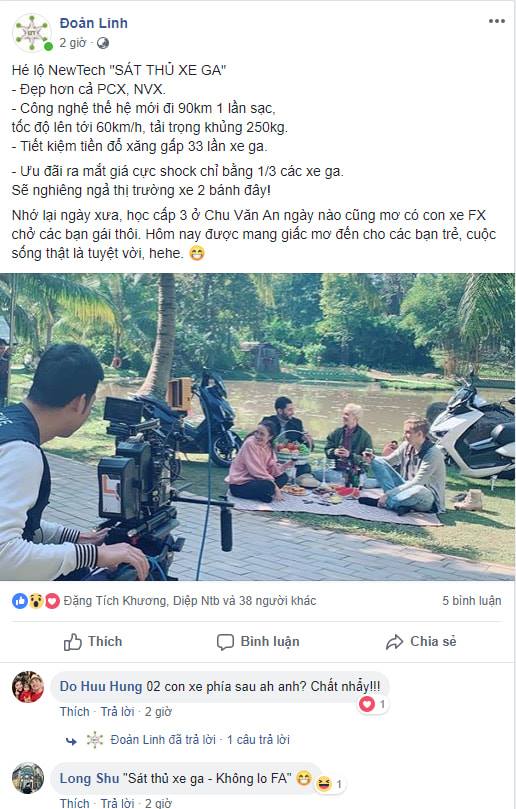 Dòng chia sẻ trên trang cá nhân của CEO hãng xe điện Pega tại Việt Nam