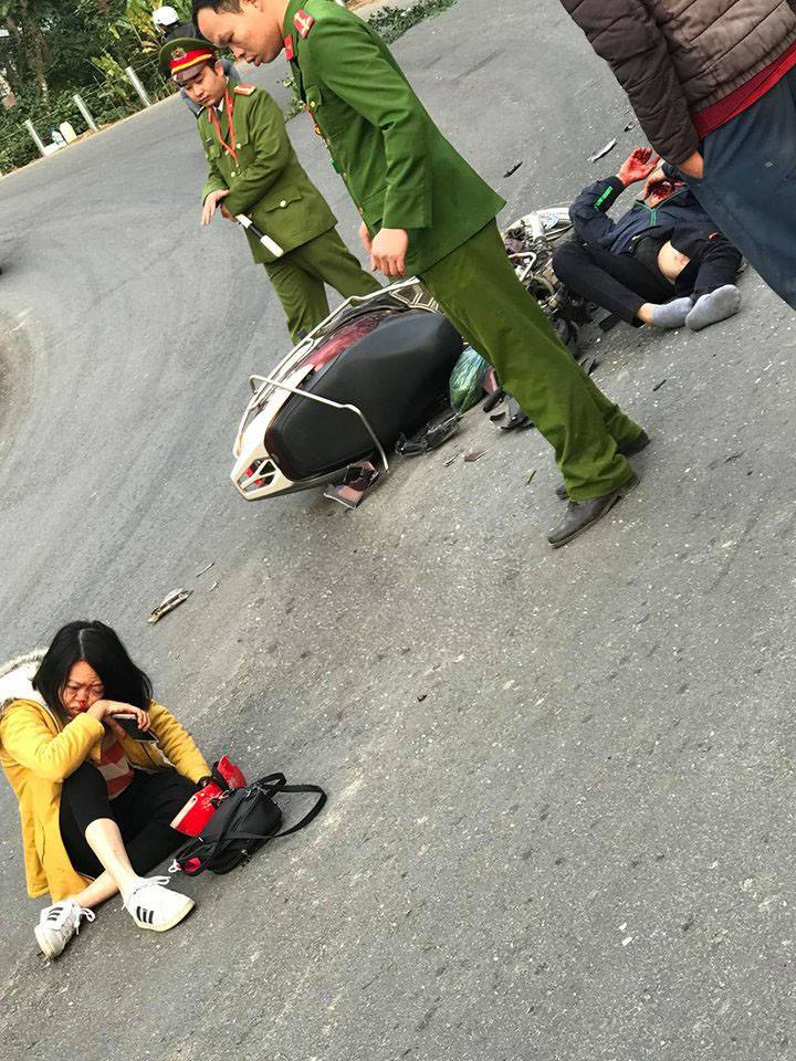 Ảnh hiện trường vụ tai nạn Tam Đảo (Nguồn: Facebook)