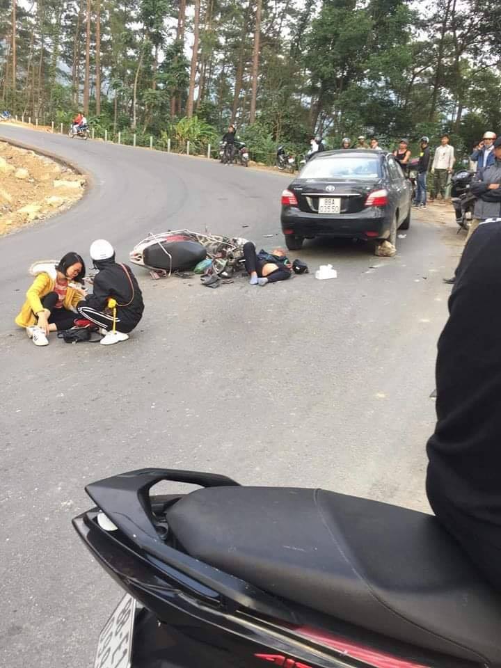 Ảnh hiện trường vụ tai nạn Tam Đảo (Nguồn: Facebook)