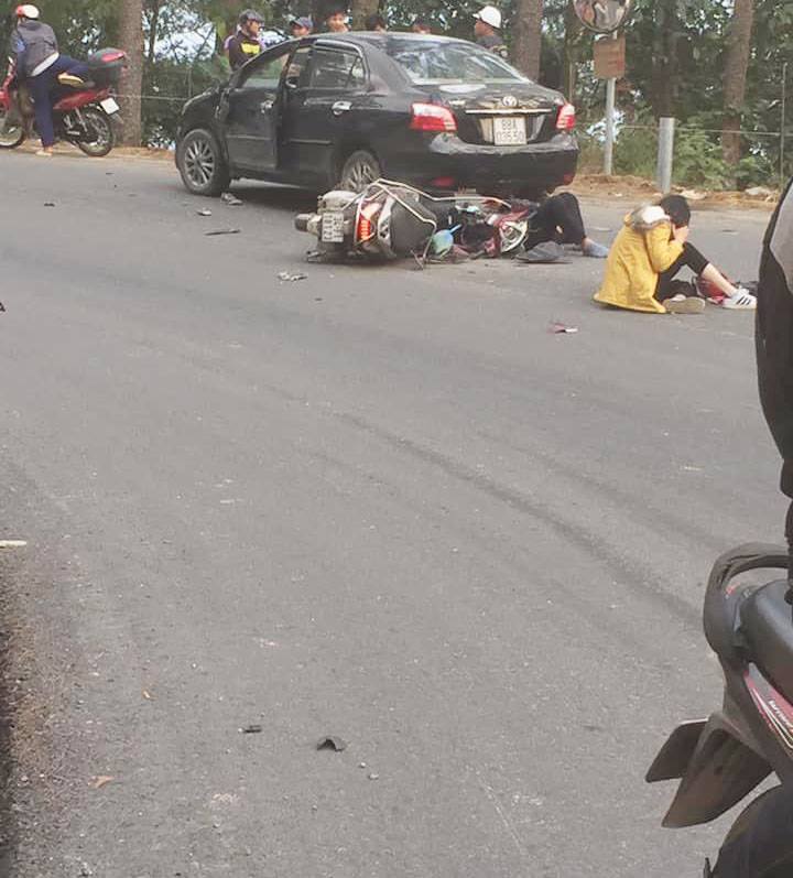 Ảnh hiện trường vụ tai nạn Tam Đảo (Nguồn: Facebook)