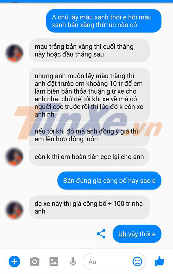 Một số nhân viên bán hàng cho biết khách hàng muốn nhận xe trước Tết sẽ phải bỏ thêm 100 triệu đồng