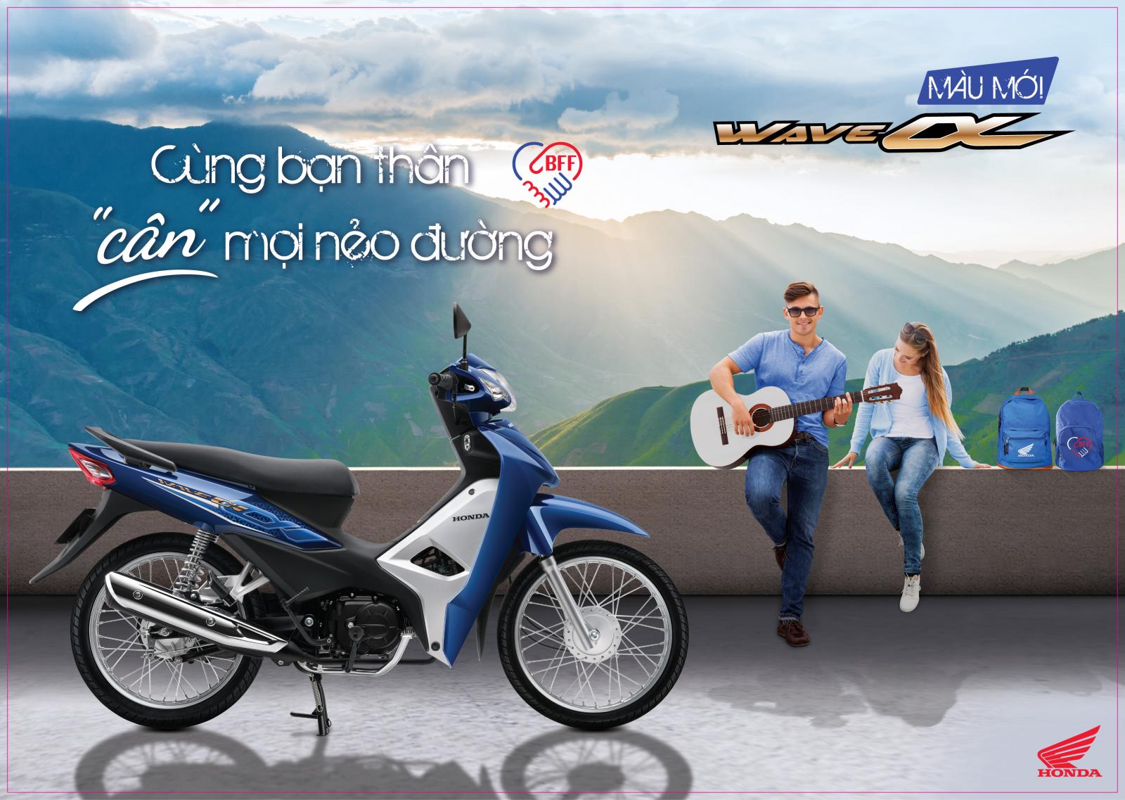 Honda Wave Alpha 110 màu xanh đậm mới Honda Wave Alpha 110 màu xanh đậm mới