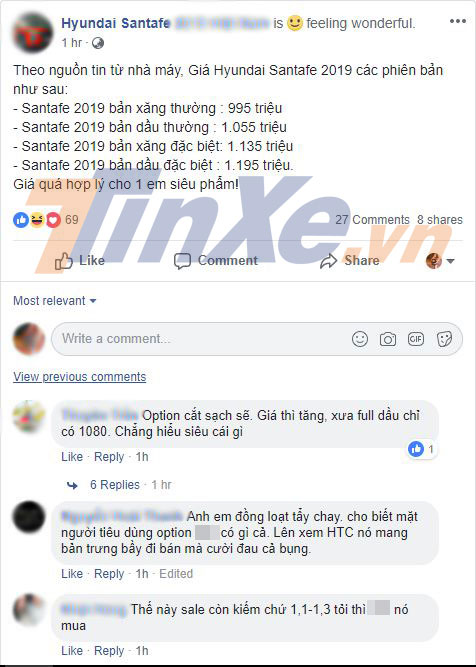 Mức giá mới của Hyundai Santa Fe 2019 được cho là lộ ra từ nhà máy Mức giá mới của Hyundai Santa Fe 2019 được cho là lộ ra từ nhà máy