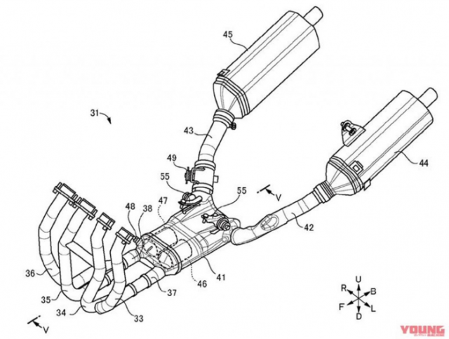 Bộ ống xả được cho là vượt tiêu chuẩn Euro 5 của Suzuki Hayabusa Gen 3