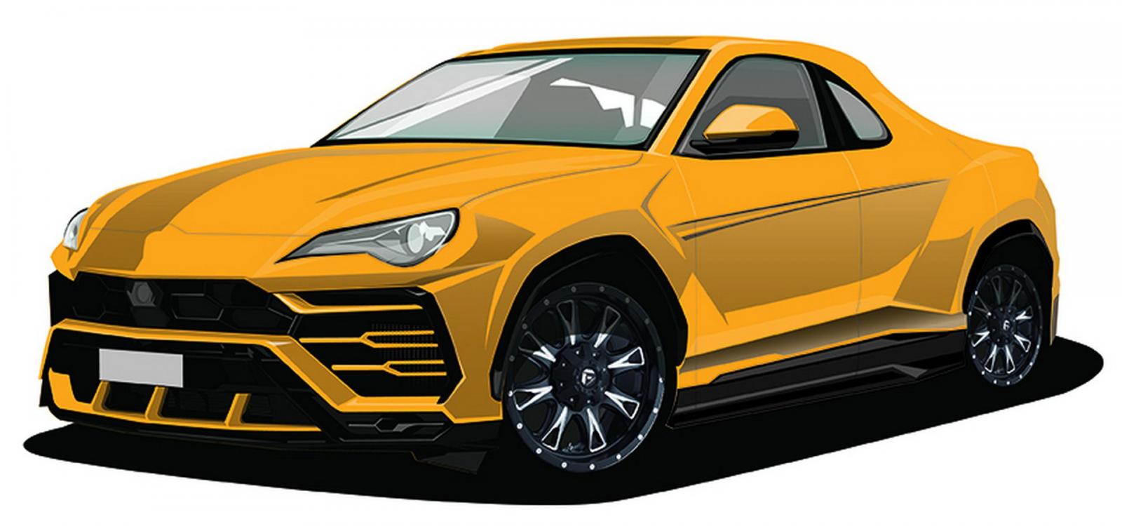 Hình ảnh phác họa của Lamborghini Urus bán tải