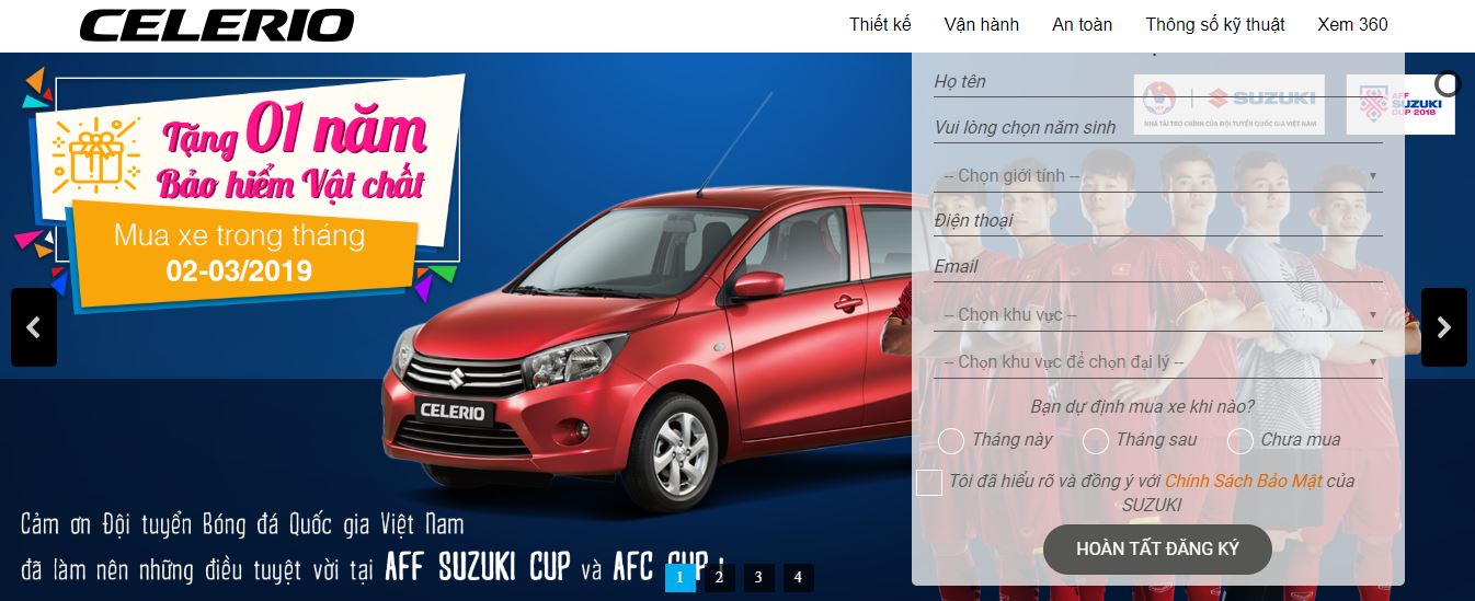 Từ nay đến hết tháng 3/2019, khách hàng Việt được tặng 1 năm bảo hiểm khi mua Suzuki Celerio Từ nay đến hết tháng 3/2019, khách hàng Việt được tặng 1 năm bảo hiểm khi mua Suzuki Celerio