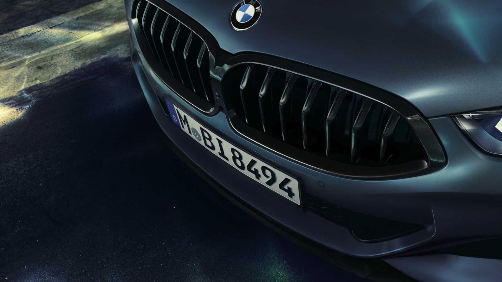 Lưới tản nhiệt của BMW 8-Series First Edition 2019 được sơn màu tối Lưới tản nhiệt của BMW 8-Series First Edition 2019 được sơn màu tối