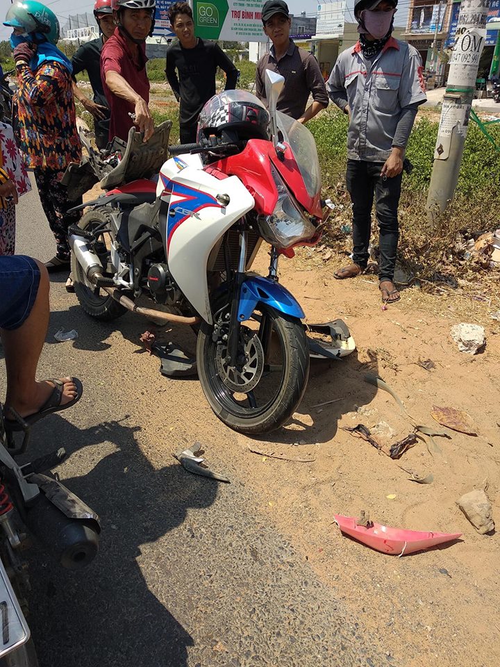 Chiếc xe bị tai nạn sở hữu bộ vỏ của Honda CBR150 gặp nạn