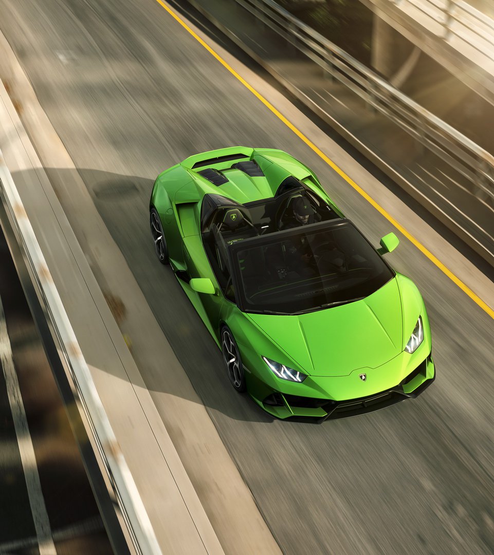 Cận cảnh màu sơn Verde Selvans trên Lamborghini Huracan Evo Spyder