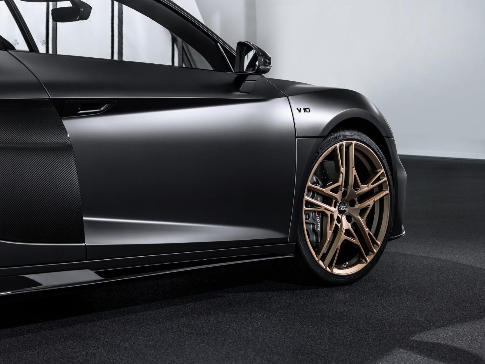 Bộ vành màu vàng đồng nhám của Audi R8 Decennium 2019 Bộ vành màu vàng đồng nhám của Audi R8 Decennium 2019