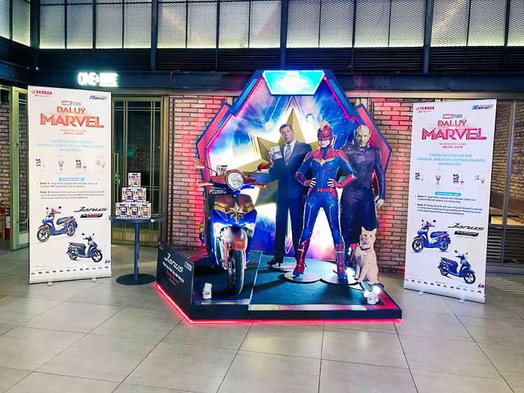 Chiếc xe Yamaha Janus phiên bản Captain Marvel đặc biệt