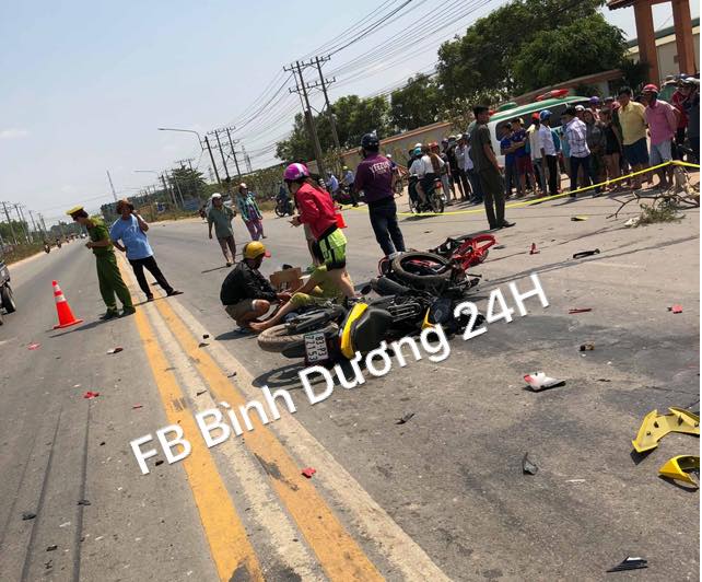 Hiện trường vụ tai nạn (Nguồn: Facebook)