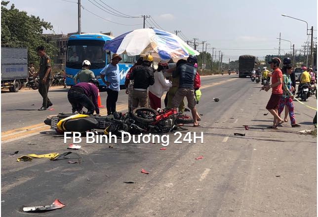 Hiện trường vụ tai nạn (Nguồn: Facebook)