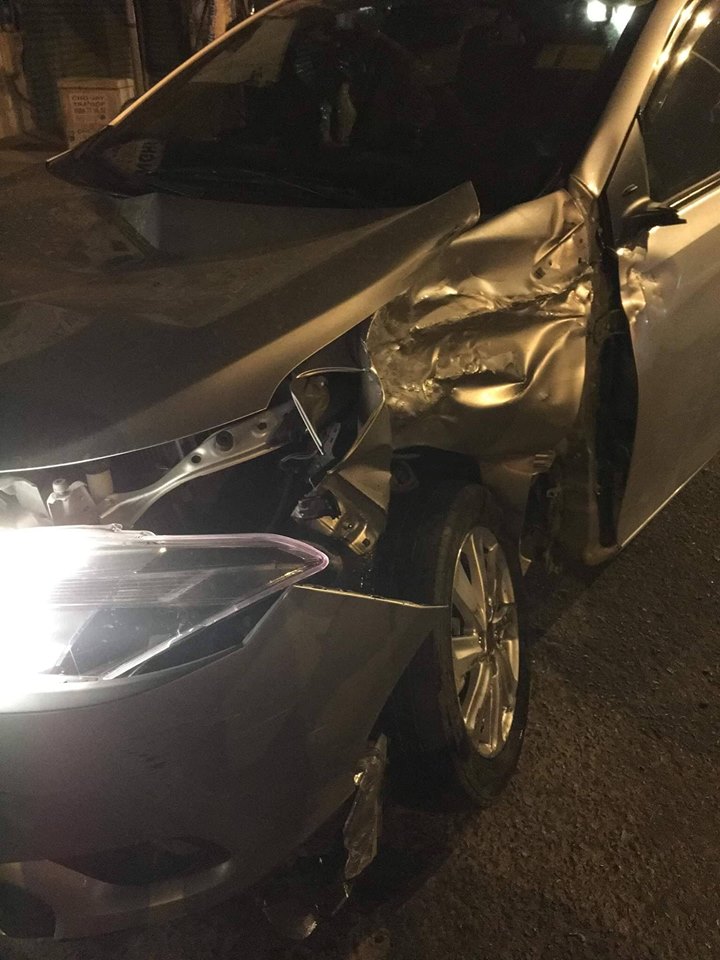 Chiếc Toyota Vios bị hỏng đáng kể sau vụ tai nạn Chiếc Toyota Vios bị hỏng đáng kể sau vụ tai nạn