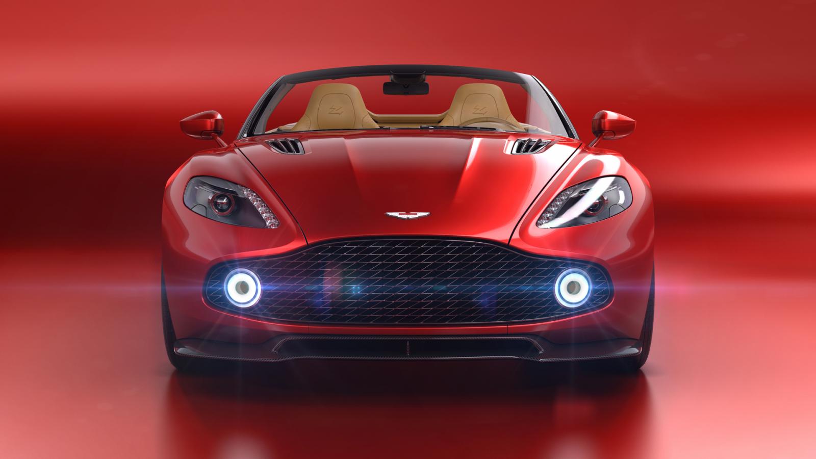 Aston Martin Vanquish Zagato Volante được trang bị cụm đèn sương mù hình tròn nằm trong lưới tản nhiệt trước