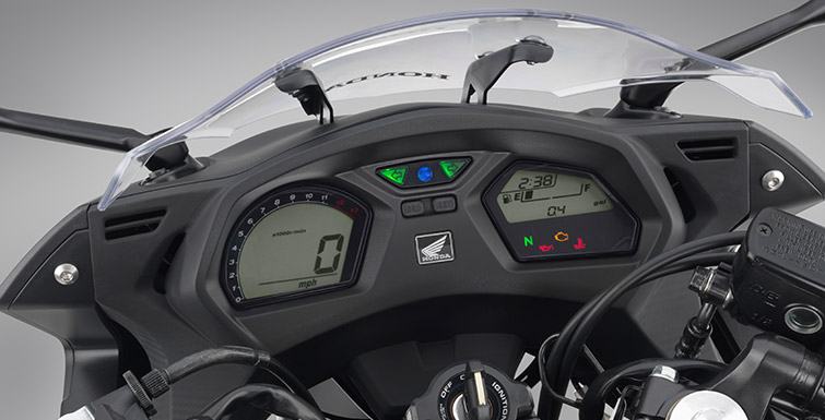 Bảng đồng hồ cũ trên Honda CBR650F 