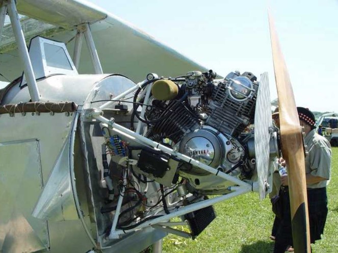 Máy bay Nieuport 12 trang bị động cơ Yamaha Virago 1100