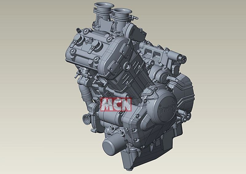 Khối động cơ 2 xy-lanh, 650cc của Norton