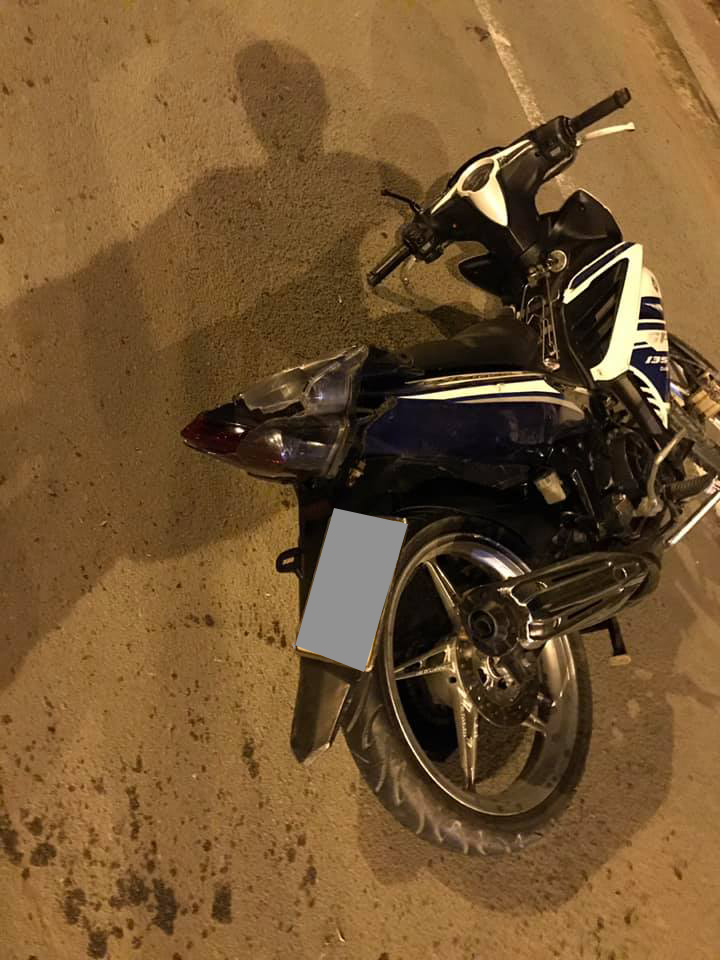 Chiếc xe Yamaha Exciter gặp nạn