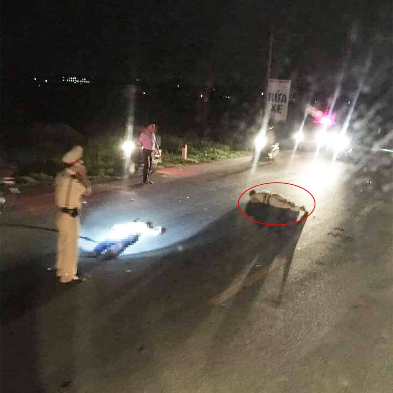 Hiện trường vụ tai nạn trên quốc lộ 46B vào tối qua Hiện trường vụ tai nạn trên quốc lộ 46B vào tối qua