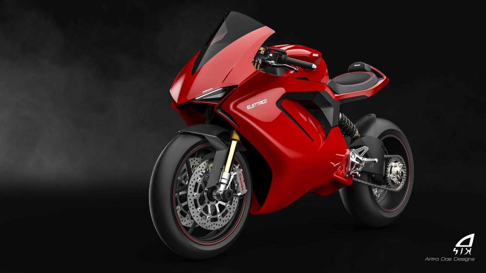 Mô tô điện Ducati Elettrico dưới góc nhìn của Aritra Das