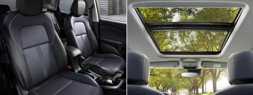 Nội thất phối 2 tông màu và đi kèm cửa sổ trời toàn cảnh của Chevrolet Tracker 2019