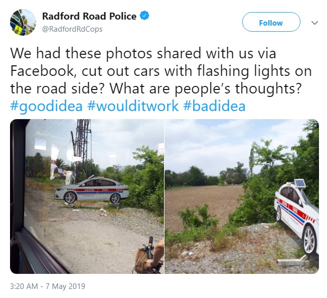 Cảnh sát Radford ở Anh Quốc hỏi ý kiến người dân trên Twitter