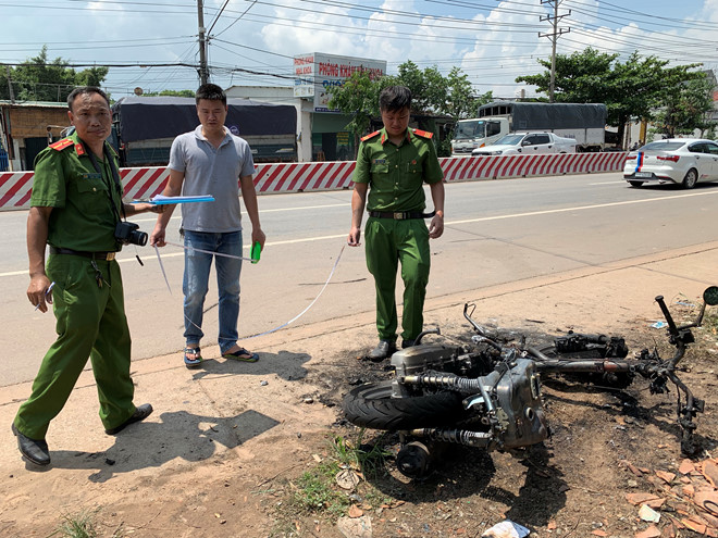 Lực lượng công an có mặt tại hiện trường