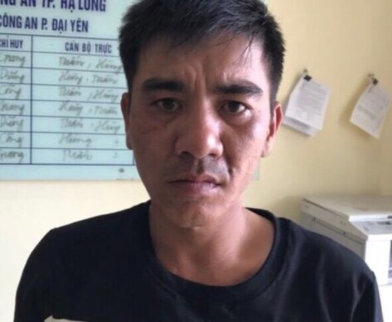 Đối tượng Tuấn tại cơ quan Công an Đối tượng Tuấn tại cơ quan Công an