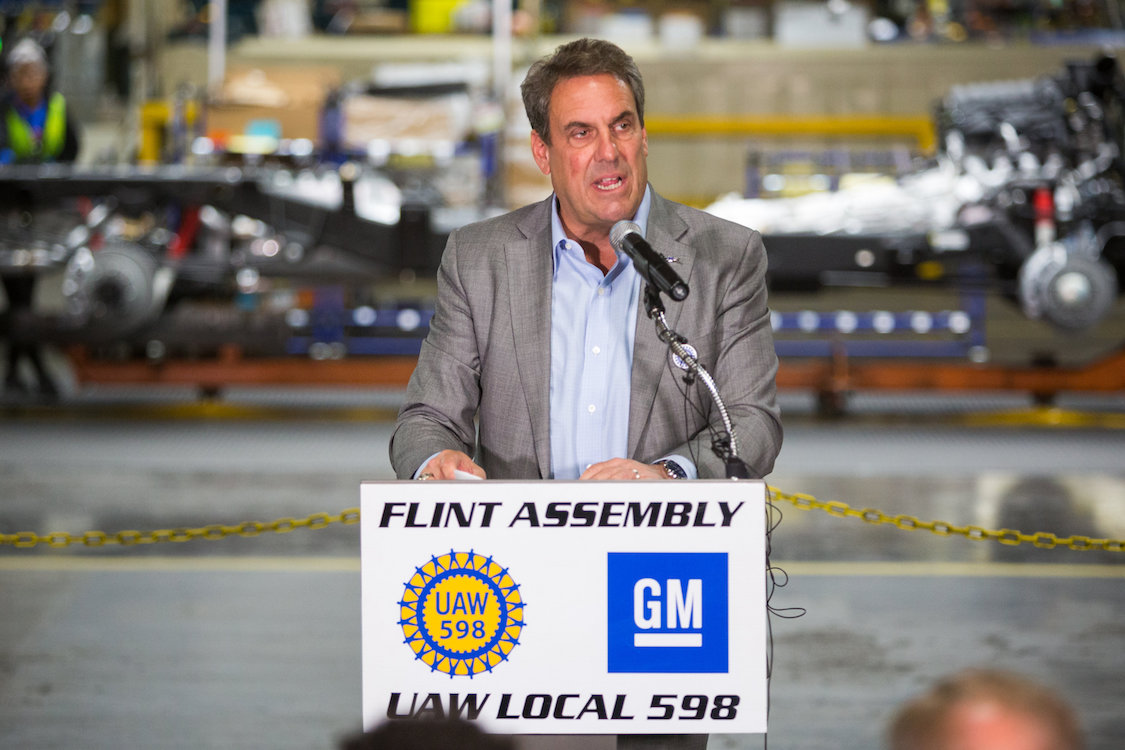 Chủ tịch General Motors, Mark Reuss phát biểu về kế hoạch đầu tư 150 triệu USD vào nhà máy lắp ráp Flint