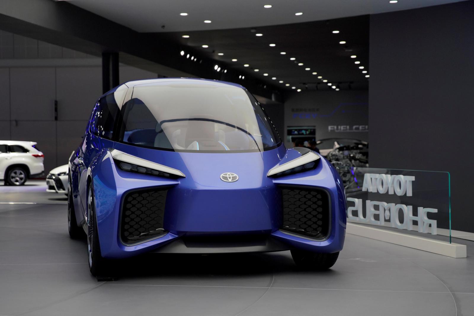 Mẫu xe điện concept Toyota Rhombus được trưng bày ở Triển lãm Ô tô Thượng Hải 2019