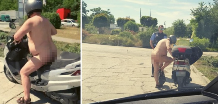 Người đàn ông bị cảnh sát hỏi thăm vì khỏa thân chạy xe