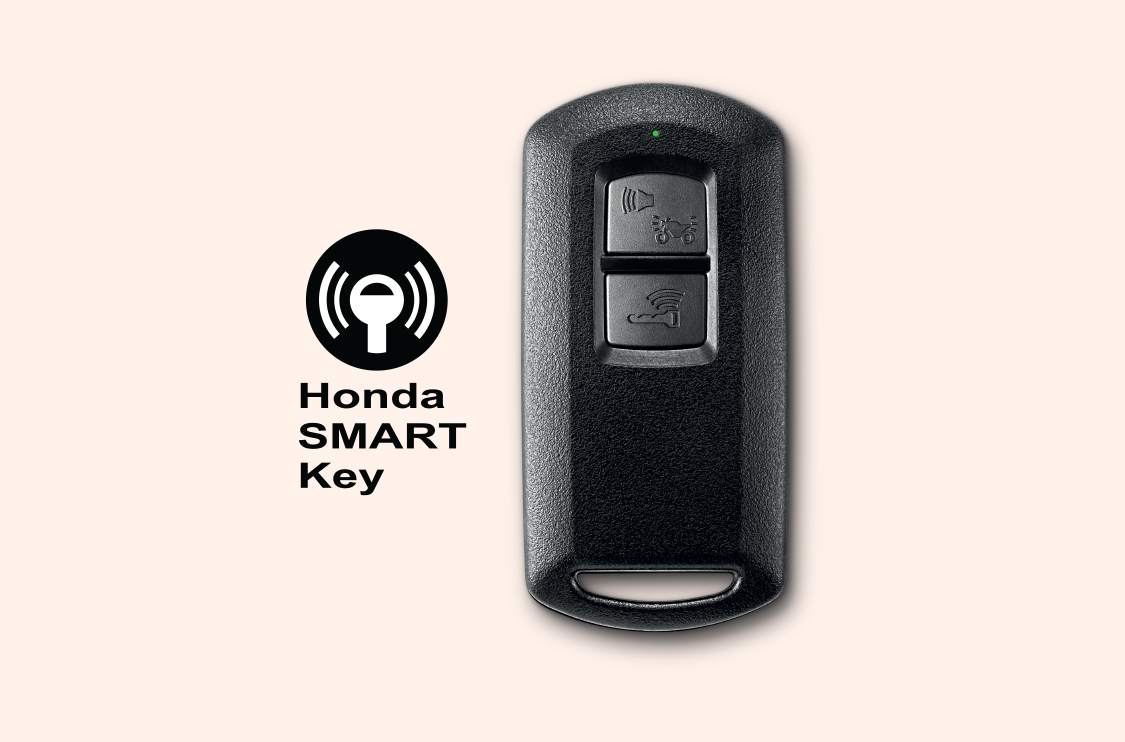 Trang bị khóa thông minh Smart Key được trang bị ở mọi phiên bản, riêng bản Đen mờ và Cao cấp tích hợp thêm chức năng báo động chống trộm Trang bị khóa thông minh Smart Key được trang bị ở mọi phiên bản, riêng bản Đen mờ và Cao cấp tích hợp thêm chức năng báo động chống trộm