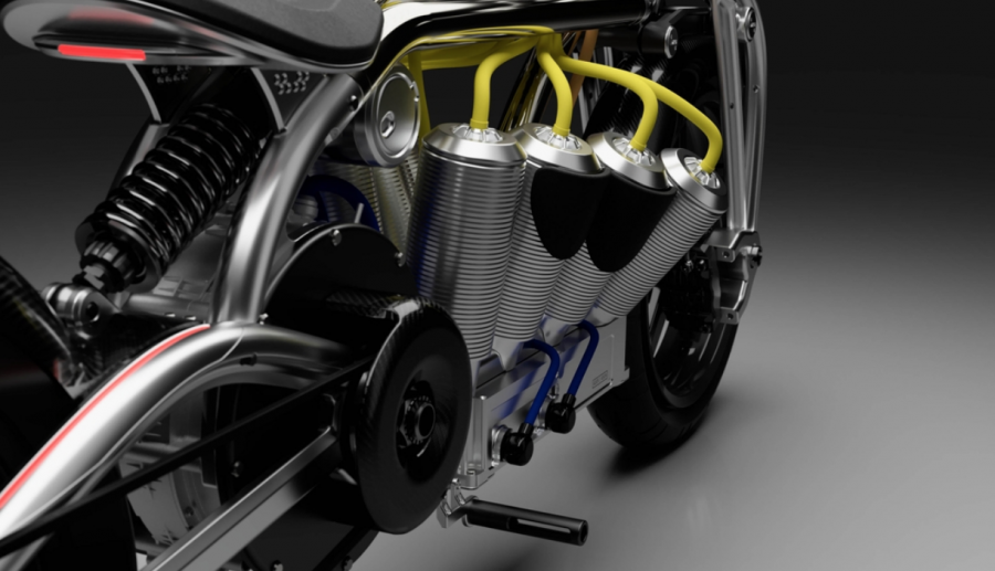 Bộ pin của Curtiss Zeus mang thiết kế giống động cơ V8