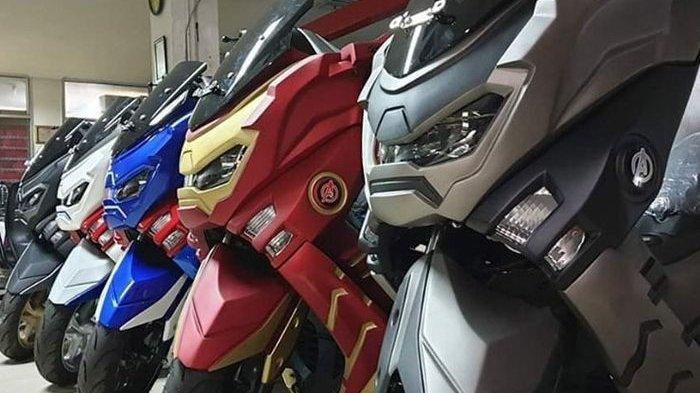 Các mẫu xe Yamaha NMAX 150 phiên bản Avenger được một cửa hàng mô tô bán tại Indonesia