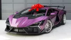 Lamborghini Revuelto trông sắc sảo hơn không chỉ màu tím mà còn body kit thân rộng, mâm độ đẹp mắt