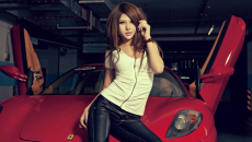 Hot girl Nhã Đế tạo dáng cá tính, cực xinh bên siêu xe Ferrari F430