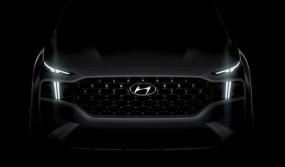 Hyundai Santa Fe 2021 được hé lộ thiết kế đầu xe ấn tượng trước ngày ra mắt