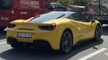 Siêu xe Ferrari 488 GTB ở Đồng Nai lại đổi biển: Tam hoa 9 giá 40 triệu đồng không đẹp nên lên tứ quý 9 hơn 400 triệu đồng