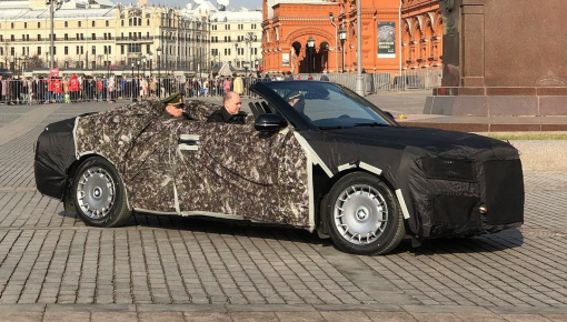 Phiên bản mui trần của "Rolls-Royce nước Nga" Aurus Senat Sedan bị bắt gặp trên đường phố