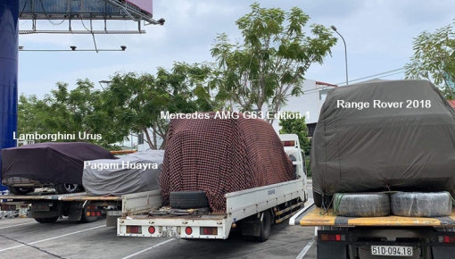 Minh "Nhựa" lần đầu tiên vận chuyển Pagani Huayra cùng 3 chiếc SUV "khủng" ra tận Đà Nẵng