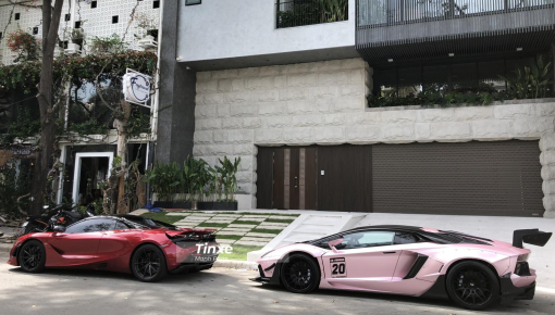 Cặp đôi siêu xe hàng tuyển của đại gia Việt xuất hiện trước biệt thự của Cường "Đô-la"