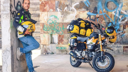 Gặp gỡ chàng trai "phượt" vòng quanh thế giới bằng xe "khỉ" Honda Monkey