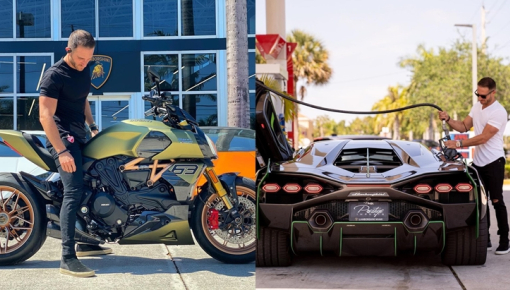 "Ông trùm" của Lamborghini Miami khoe siêu phẩm "2 bánh" Ducati Diavel 1260 Lamborghini