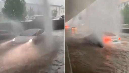 Video: Tesla Model 3 vượt nước lũ trong khi các ô tô khác đều đứng im